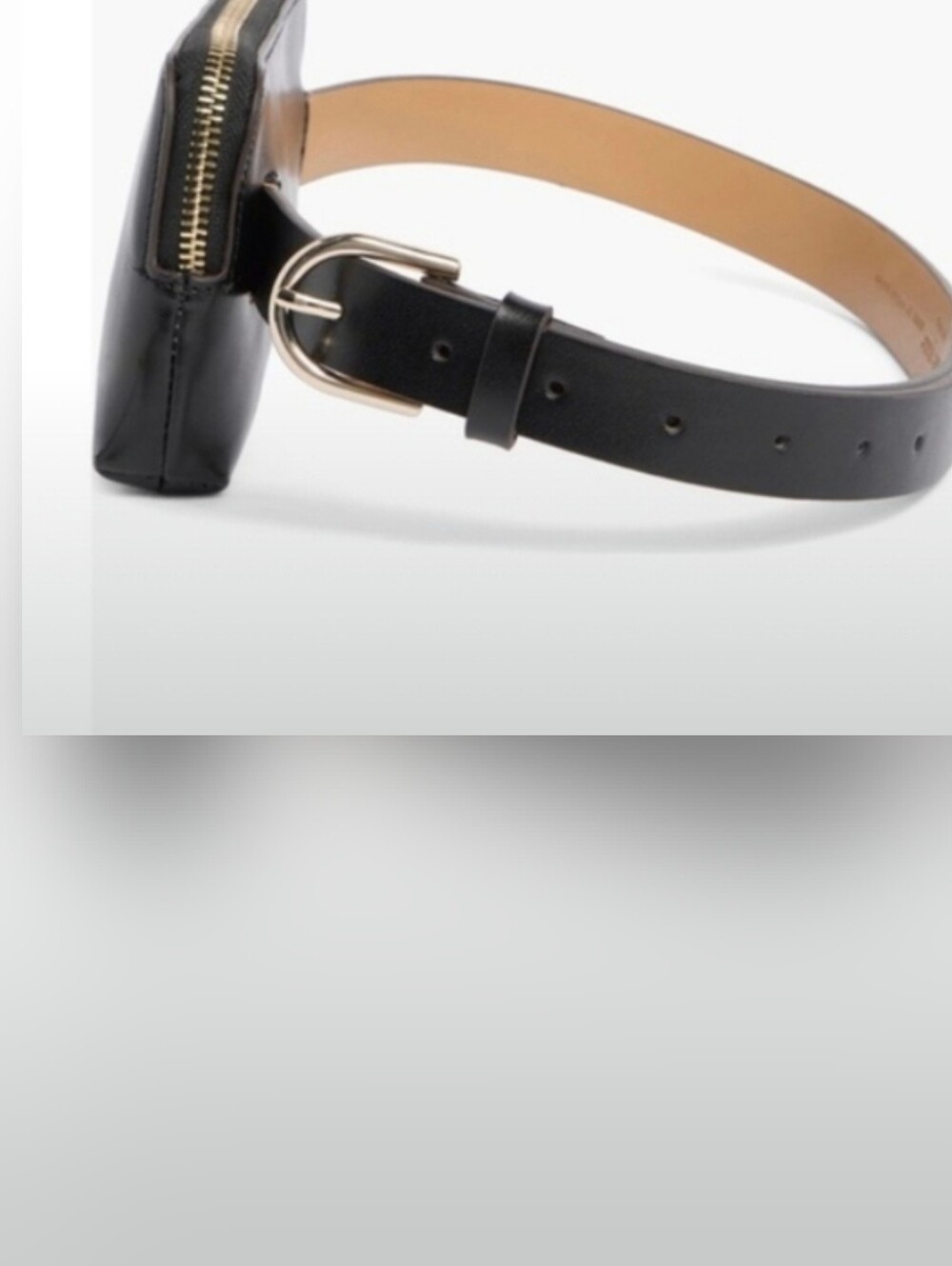Kate Spade Black Leather Purse Belt Small/Medium - Picture 3 of 4